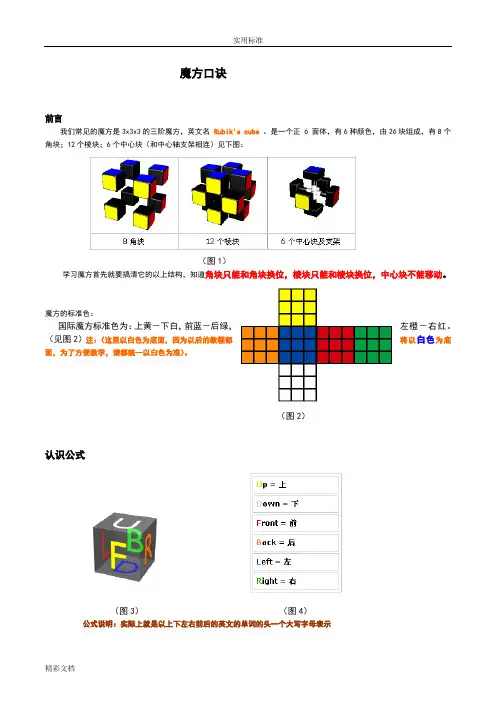 初学者使用地魔方口诀