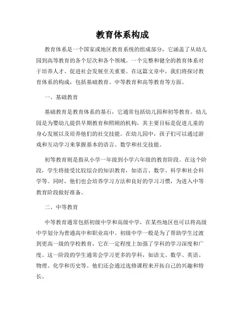 教育体系构成