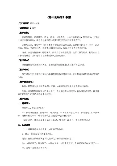 《春天的畅想》教案