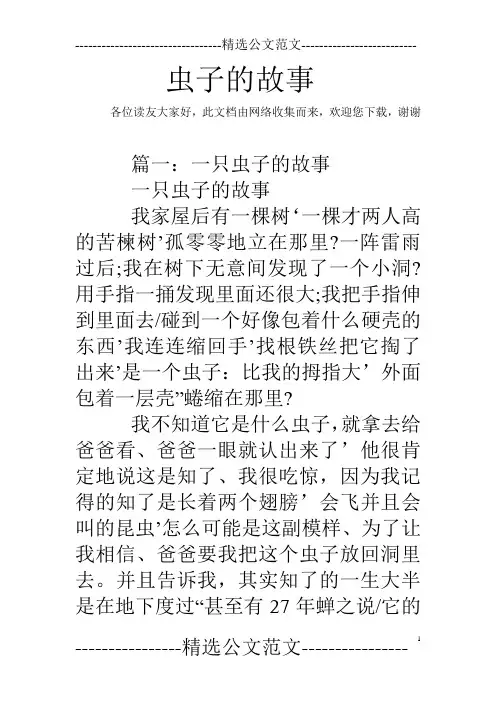 虫子的故事