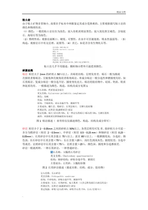 岩石描述