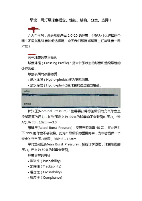 早读一网打尽球囊概念、性能、结构、分类、选择！