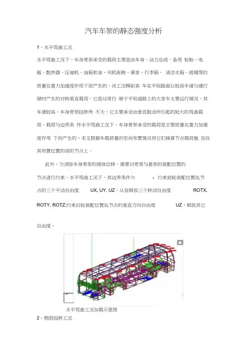 汽车车架的静态强度分析