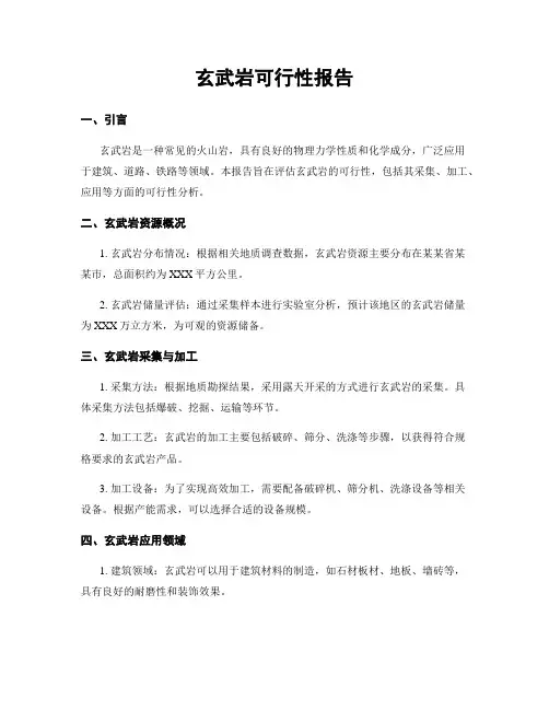 玄武岩可行性报告