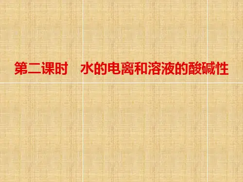 【课件】水的电离和溶液的酸碱性课件2022-2023学年高二上学期化学人教版(2019)选择性必修1
