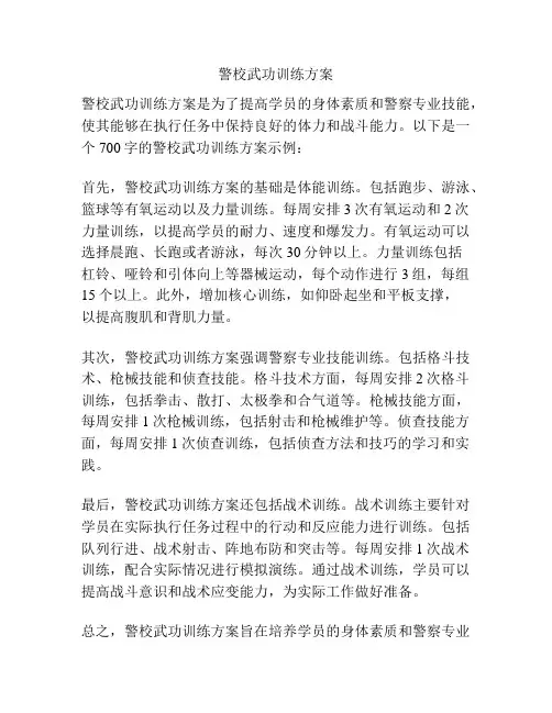 警校武功训练方案