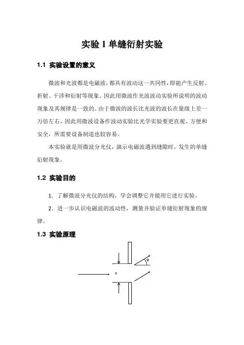 单缝衍射实验