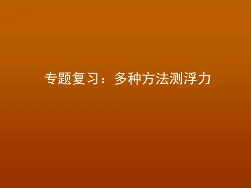 中考物理-多种方法测浮力复习课件(人教版) 双提法、三提法