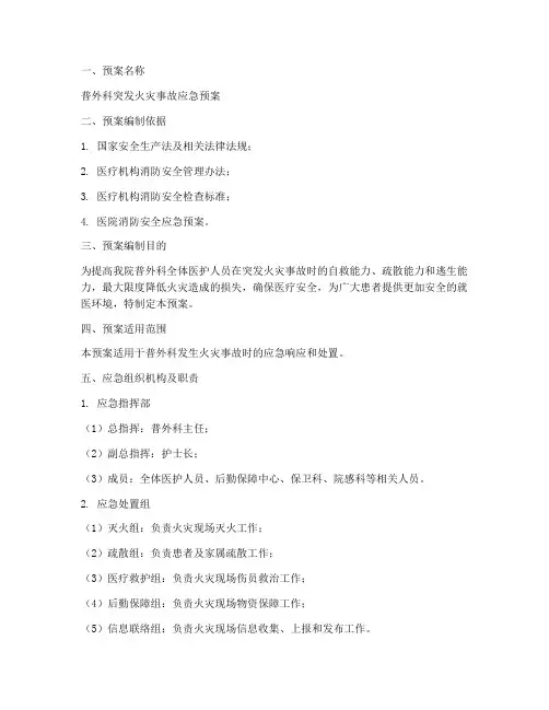 普外科应急预案记录