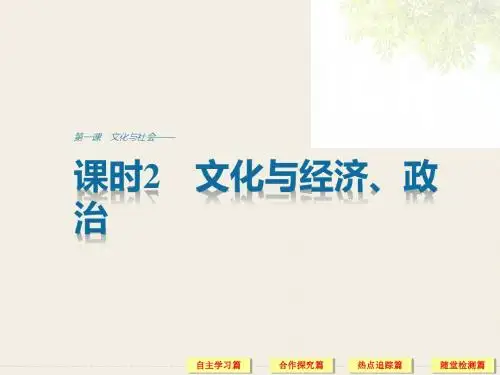 高一政治人教必修三课件：第一单元 文化与生活 第一课 课时2