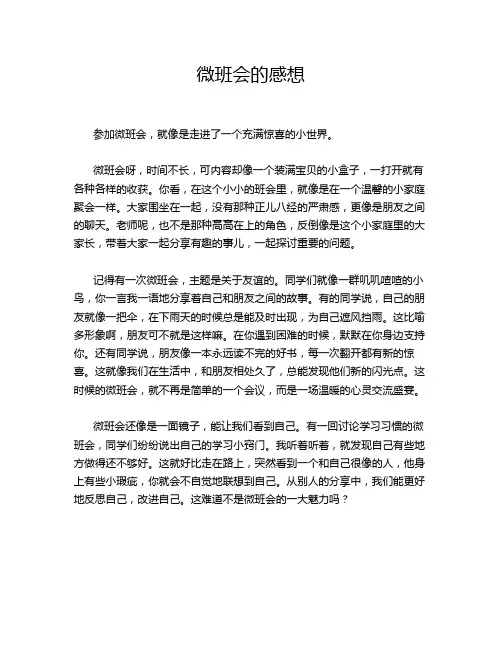 微班会的感想