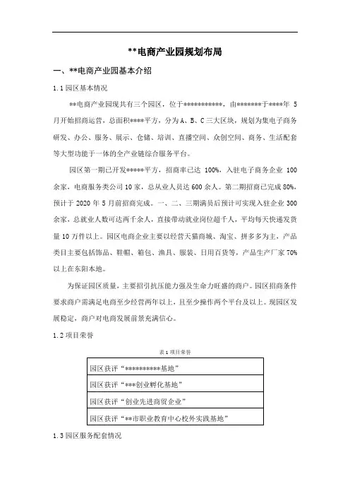 电商产业园规划布局