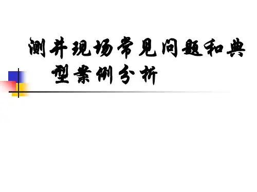 测井现场常见问题和典型案例分析1.2