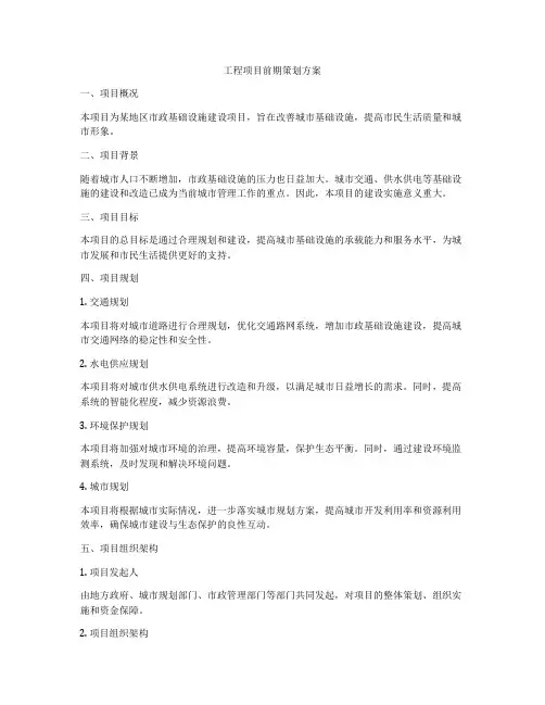 工程项目前期策划方案