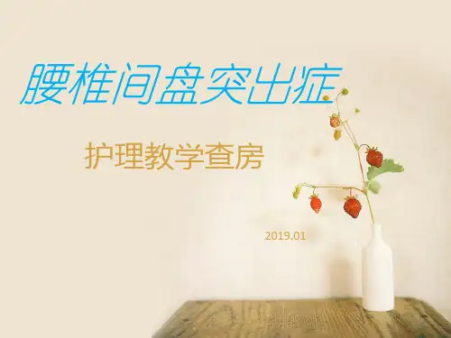 腰椎间盘突出教学查房ppt课件