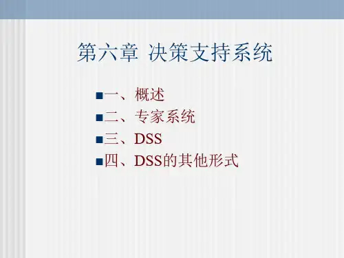 决策支持系统简介