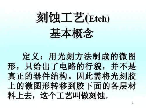 chap8刻蚀工艺解读
