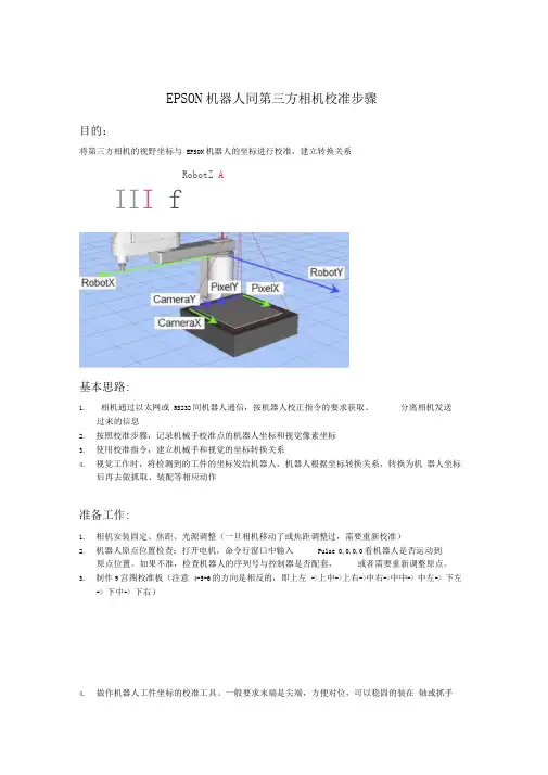 EPSON机器人同第三方相机校准步骤