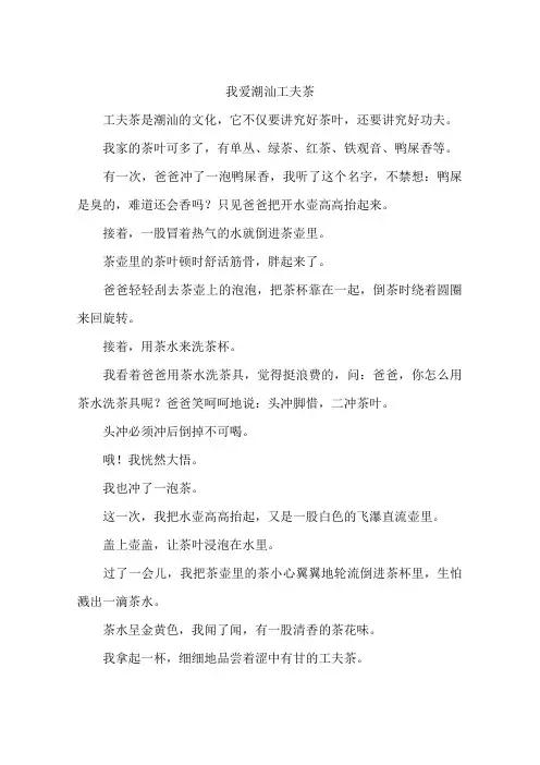 我爱潮汕工夫茶-作文