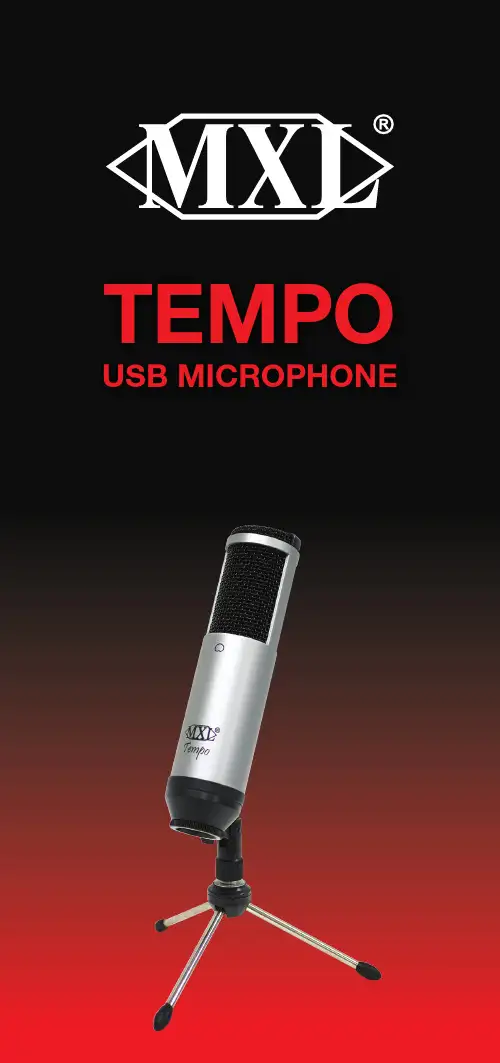 MXL Tempo USB 麦克风使用说明书