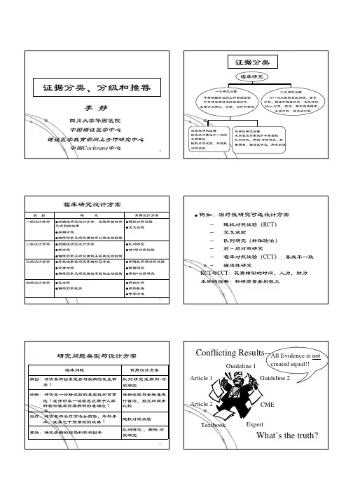 证据分级、分类和推荐  李静