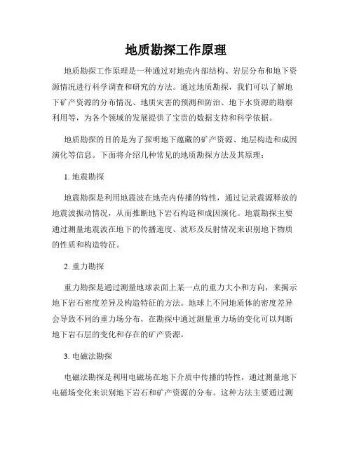 地质勘探工作原理