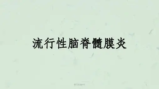 流行性脑脊髓膜炎完整课件