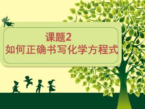 人教版九年级上册 课题2 如何正确书写化学方程式精品课件(30张PPT)