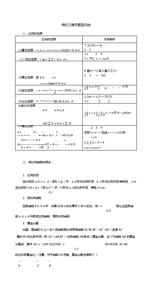 相似三角形题型归纳总结非常全面