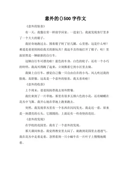 意外的()500字作文