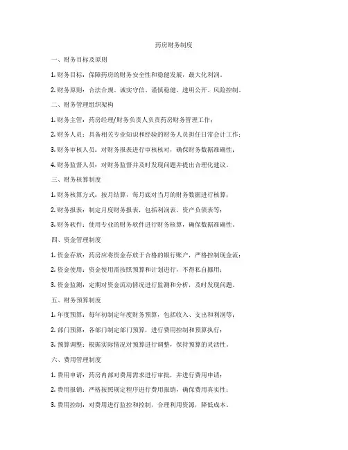 药房财务制度