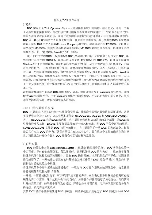 dos简介