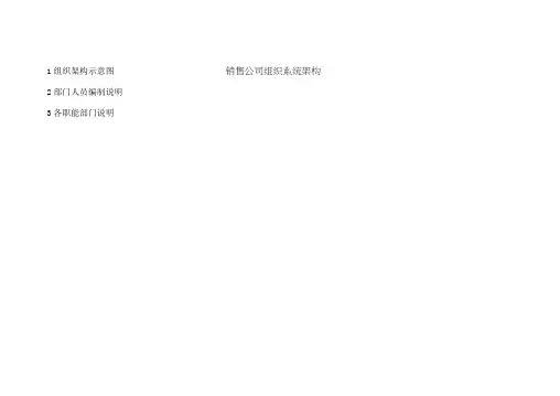 销售公司组织架构图-