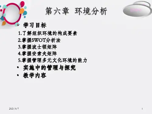 企业管理的组织环境分析
