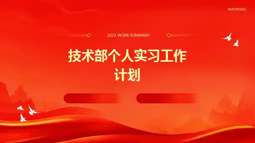 技术部个人实习工作计划PPT