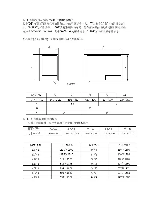 机械制图图框标准【范本模板】
