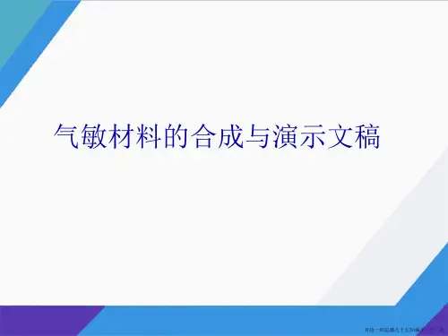气敏材料的合成与演示文稿
