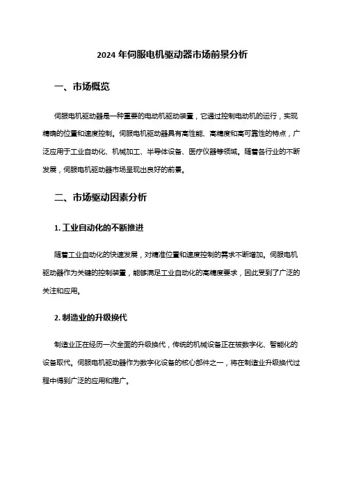 2024年伺服电机驱动器市场前景分析