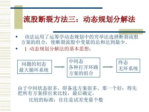 化化工系统工程课件流股断裂方法：动态规划分解法.ppt