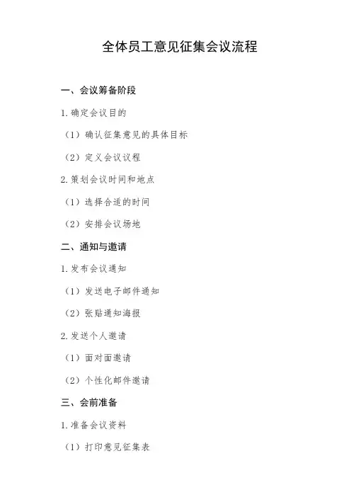 全体员工意见征集会议流程