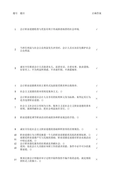财政法规判断题