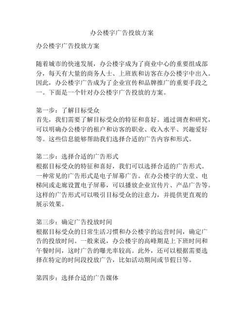 办公楼宇广告投放方案