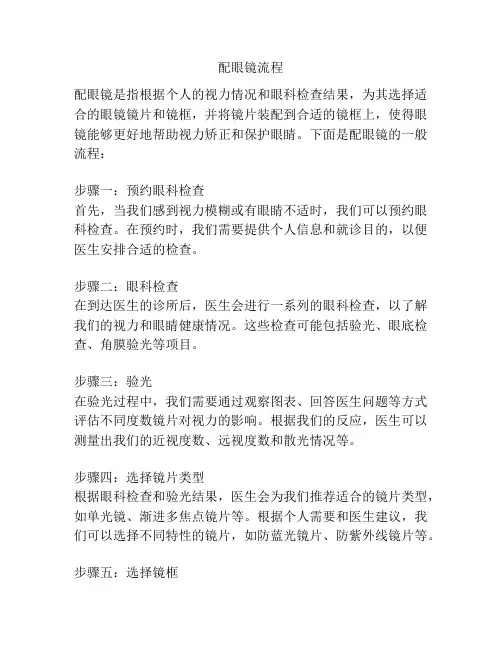 配眼镜流程
