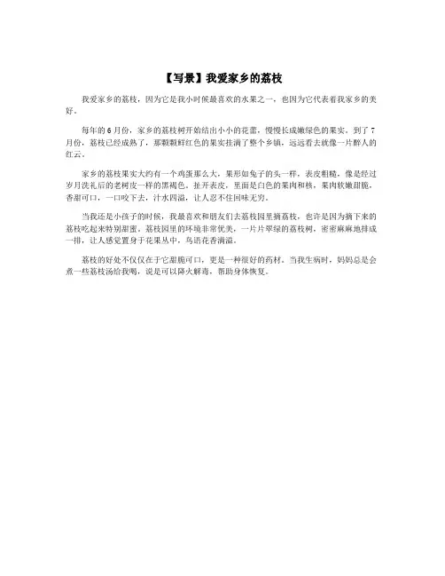 【写景】我爱家乡的荔枝