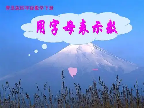(青岛版)四年级数学下册课件用字母表示数