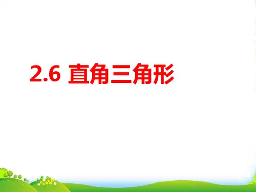 浙教版八年级数学上册《直角三角形》课件(共18张PPT)