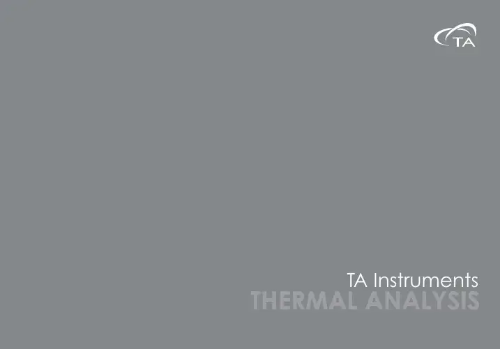 TA Instruments Q800 DMA机械性分析仪用户手册说明书