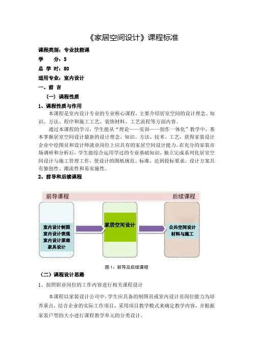 《家居空间设计》课程标准