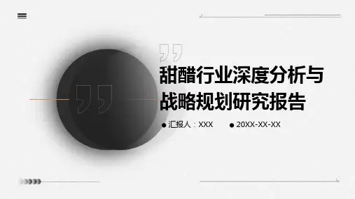甜醋行业深度分析与战略规划研究报告