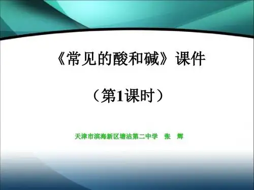人教版九年级下册(新)第十单元《课题1 常见的酸和碱》课件(56张PPT)